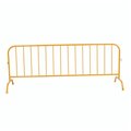 Global Industrial Crowd Control Barrier, Yellow Powder Coated Steel, 102L x 40H 652835